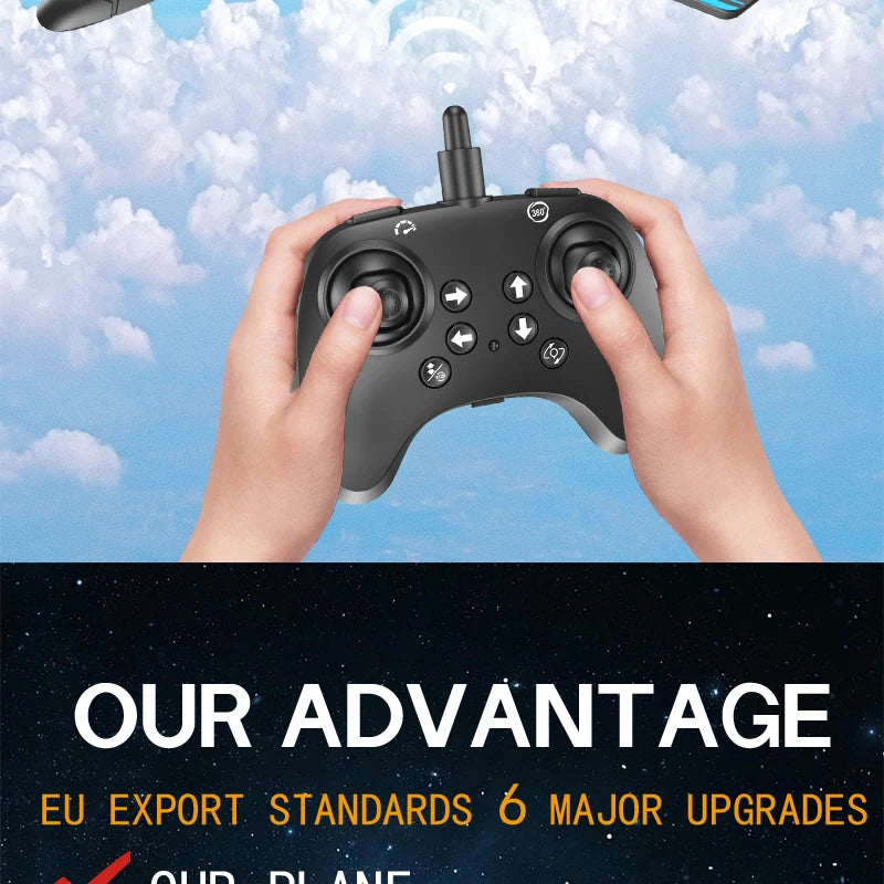 2.4G Remote Control Fighter Electric Foam Glider Stunt Tumbling UAV Helicopter with LED Lights