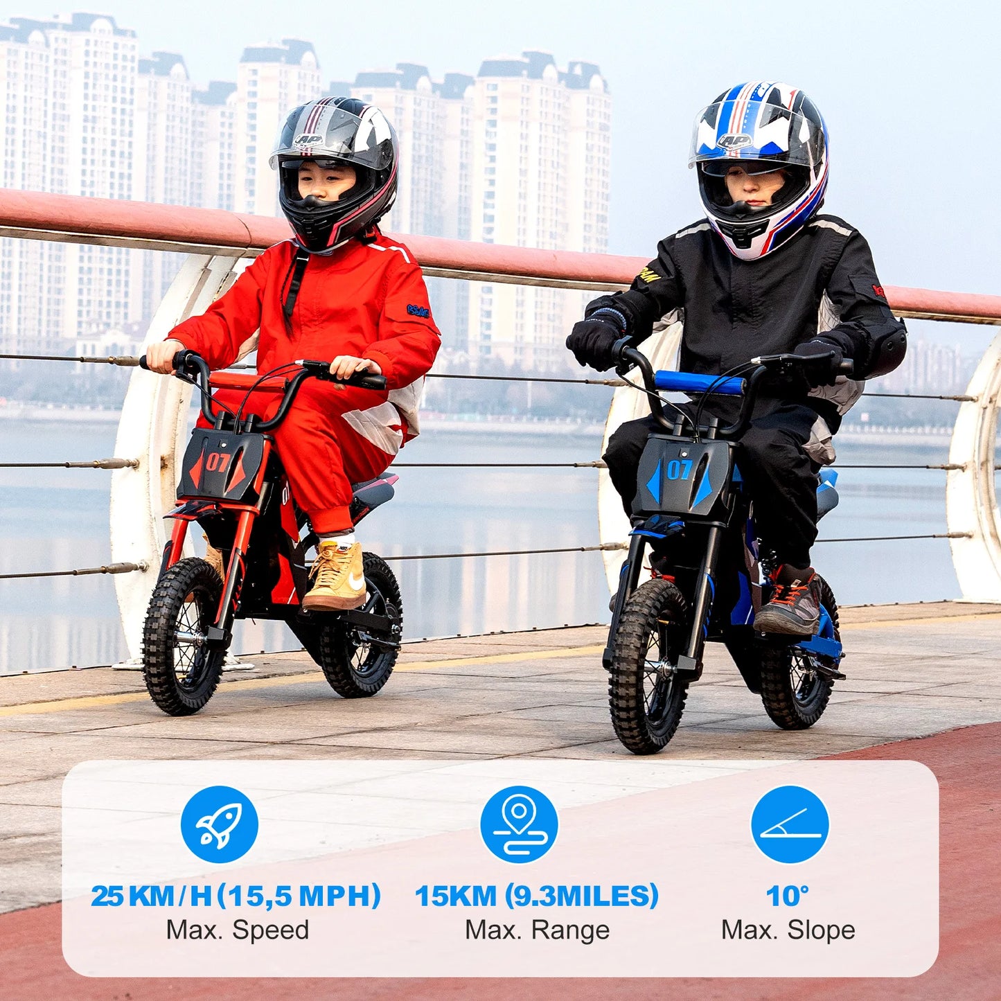 EVERCROSS PLUS Electric Moto for Kids EV12M - 300W Motor, Max Speed 25 km/h, 15 km Range, 12 Inch Tires, Dirt Bike for Ages 3-12