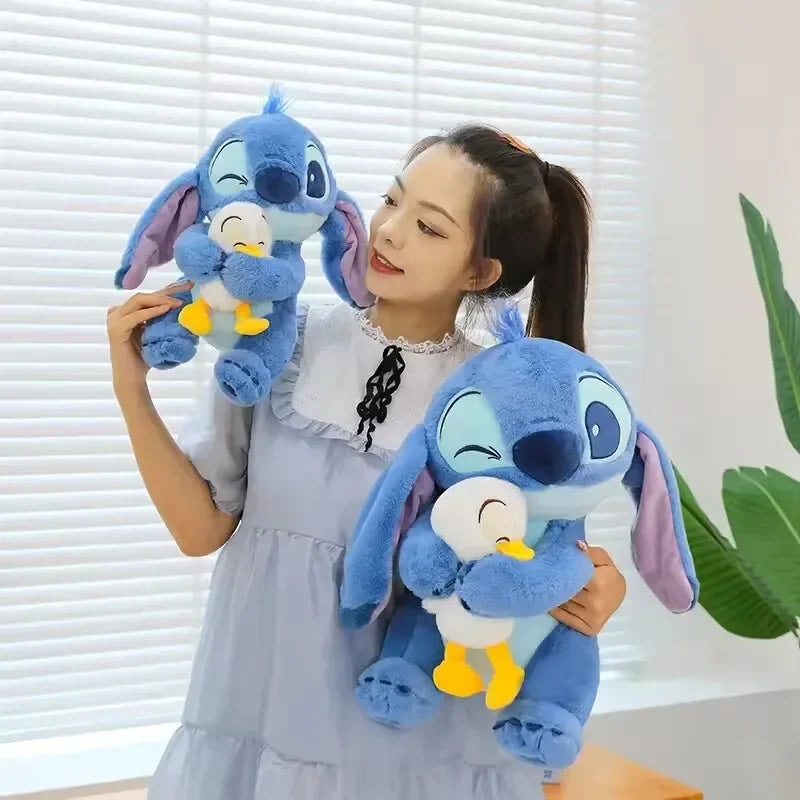 New Disney 20cm Plush Doll Stitch Lilo Cute Duck Stuffed Toy Children's Birthday Gift