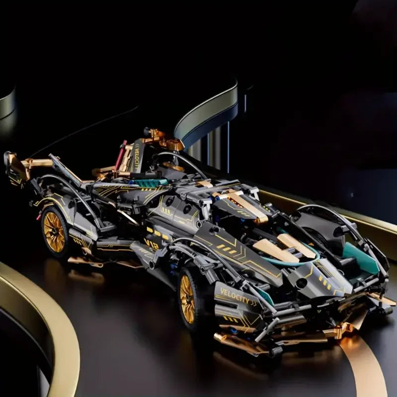 1690 Pieces, Green Racing Building Block Toys, Abs Materials, Manual Toy Building Blocks Assembly