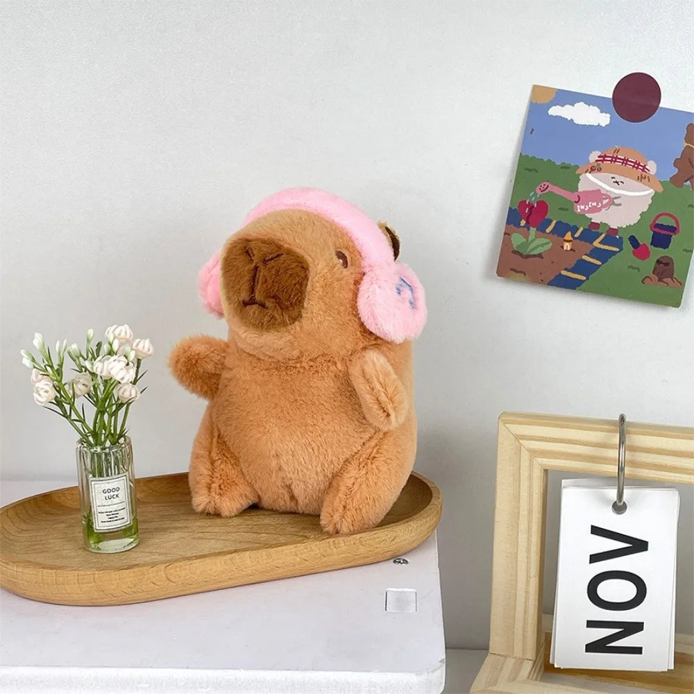 Cute Capybara Plush Toy Hoodie with Wings Simulation Doll Small Size Stuffed Animals