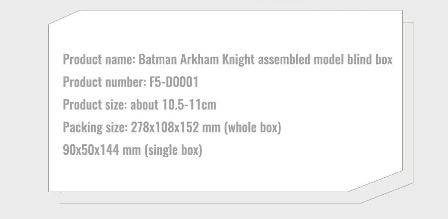New F5 Batman Arkham Knight assembled Model Blind Box 10cm Action Figures