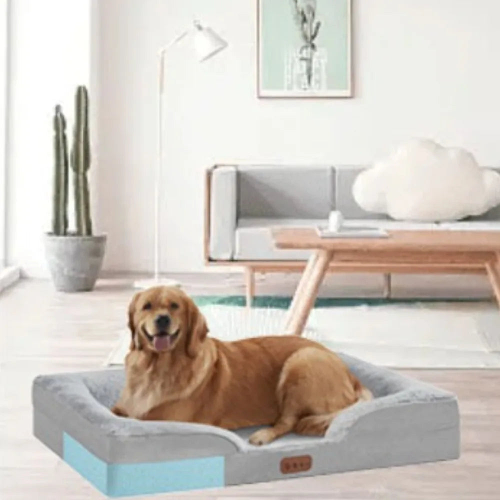 4 Seasons Large Dog Pet Bed Removable Memory Foam Mattress House for Medium Large Small Pets Sofa Support for Joint Pain Relief