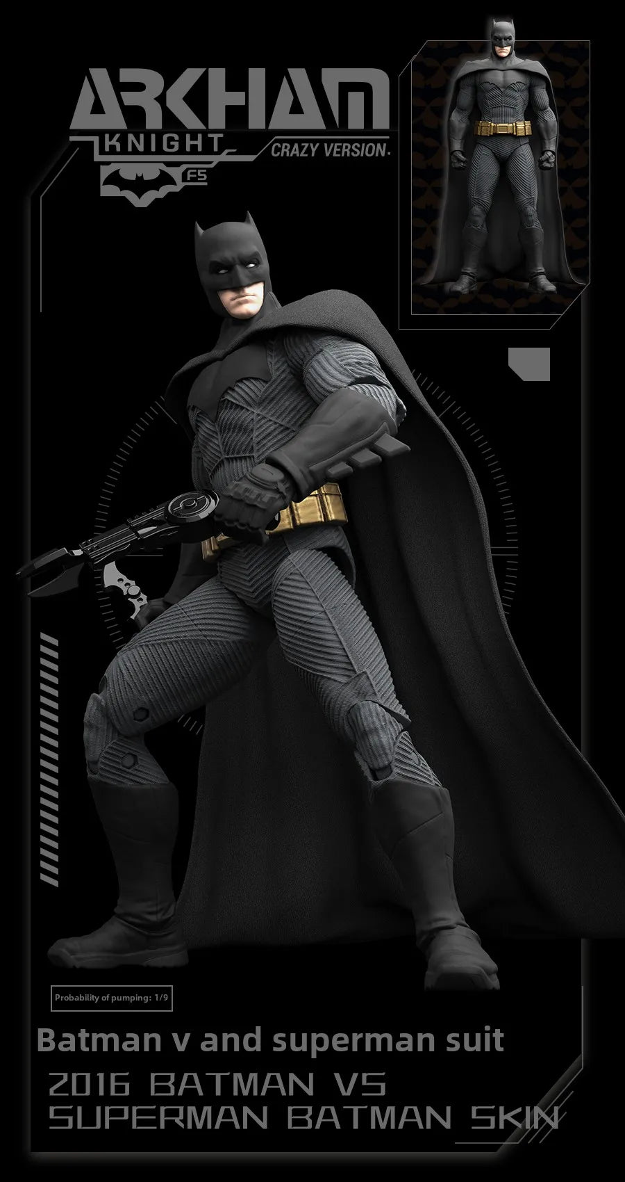 New F5 Batman Arkham Knight Assembled Model Blind Box 11style 10cm Action Figure Collection Model Toys