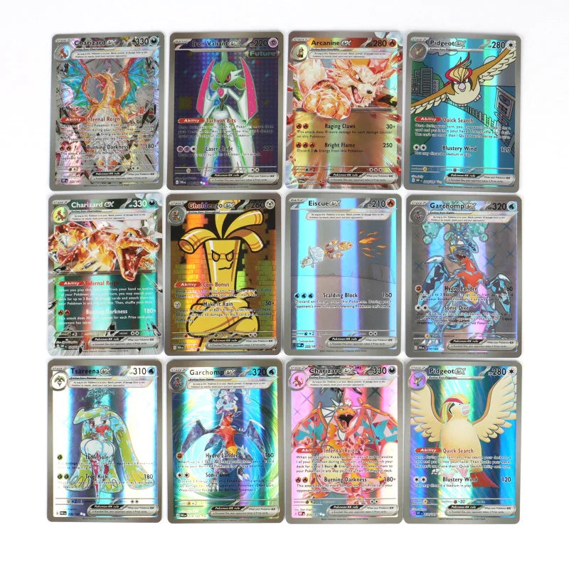 60/100Pcs English Pokemon Card 1996 Year Shining Charizard Pikachu Mewtwo trade Card Kids Pokemon Toy