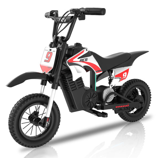RCB Electric Motorcycle Kids, 36V 350W R9X PRO- Up 25KM/H &16KM Long-Range, 3-Speed