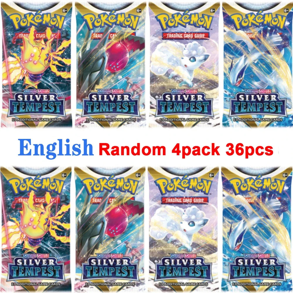 4 Pack Pokemon Cards 151 Team up Sun & Moon Thunder English Trading Card Collectible