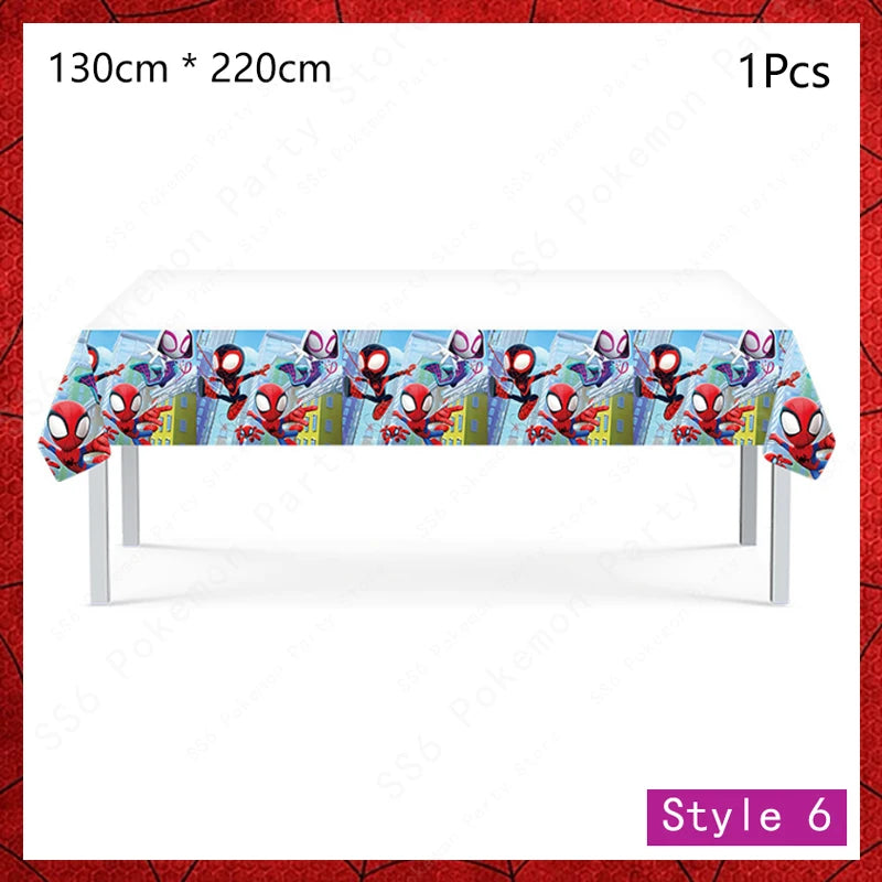 Spiderman Birthday Party Decorations Disposable Tableware Plate Cup Napkins Bags Supplies Set