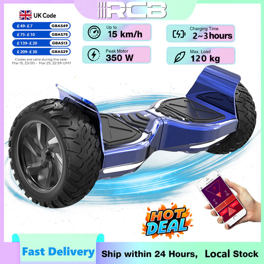 RCB  8.5 “ Hoverboard with Two Wheels, Hover board APP Control Function, Bluetooth Speaker, LED Lights for Kids and Adult