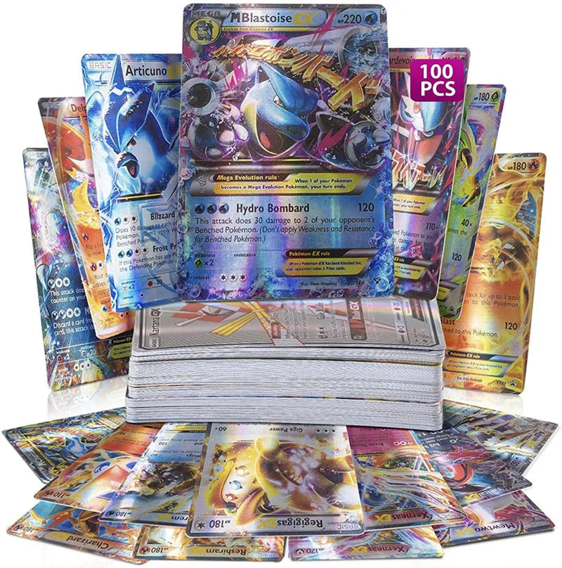20Pcs English Pokemon Cards GX Tag Team Vmax EX Mega Shining Game Battle Trading Collection Cards