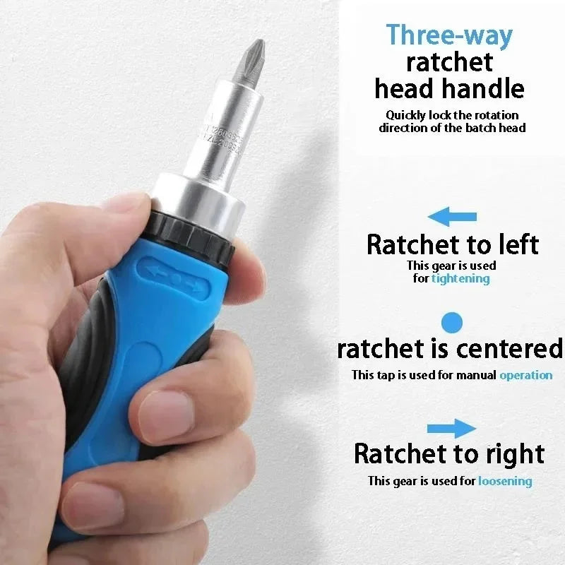 34/44 PCS Multifunction Screwdriver Ratchet Bit Kit One Word Cross Hexagon Screwdriver Small Screwdriver Socket Head Set