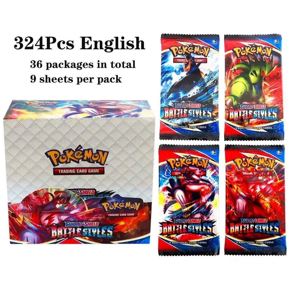2025 324Pcs Pokemon Cards Sun & Moon Evolutions Unified SHINING Booster Box Collectible Tradiner Card Game toy