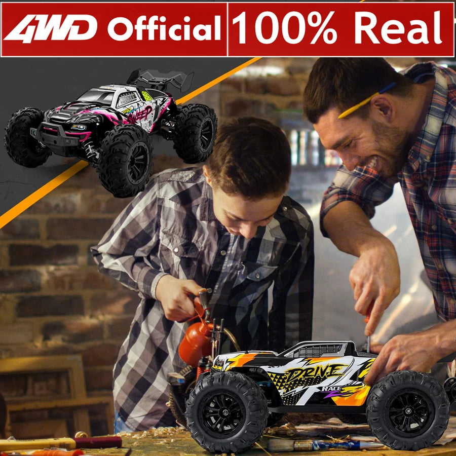 4WD 1:16 80KM/H Super Brushless 50KM/H Brushed RC Car 4x4 Off Road High Speed Drift Racing Truck Toy Kids Adults