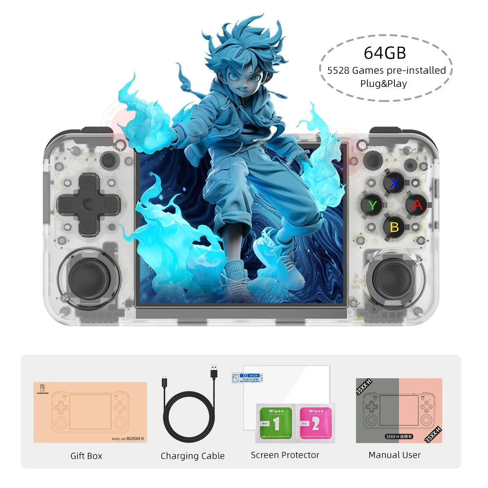 RG35XX H Hand-held Consoles For Playing Video Games 3.5-inch Screen