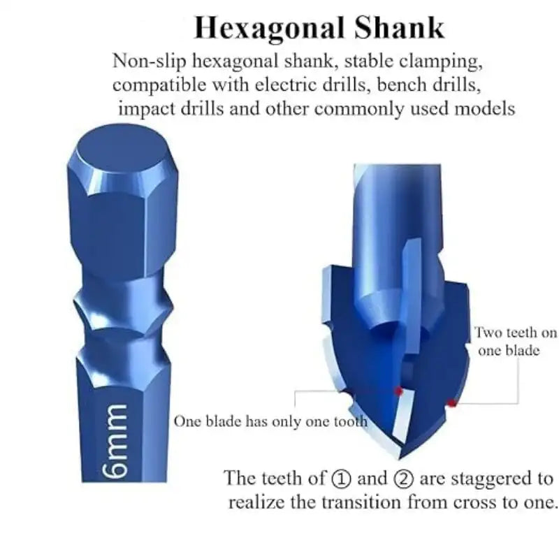 High Hardness Eccentric Drill Precision Drilling 6/8/10/12/14mm Glass Tile Ceramic Punching Rock Slab Drill Bit