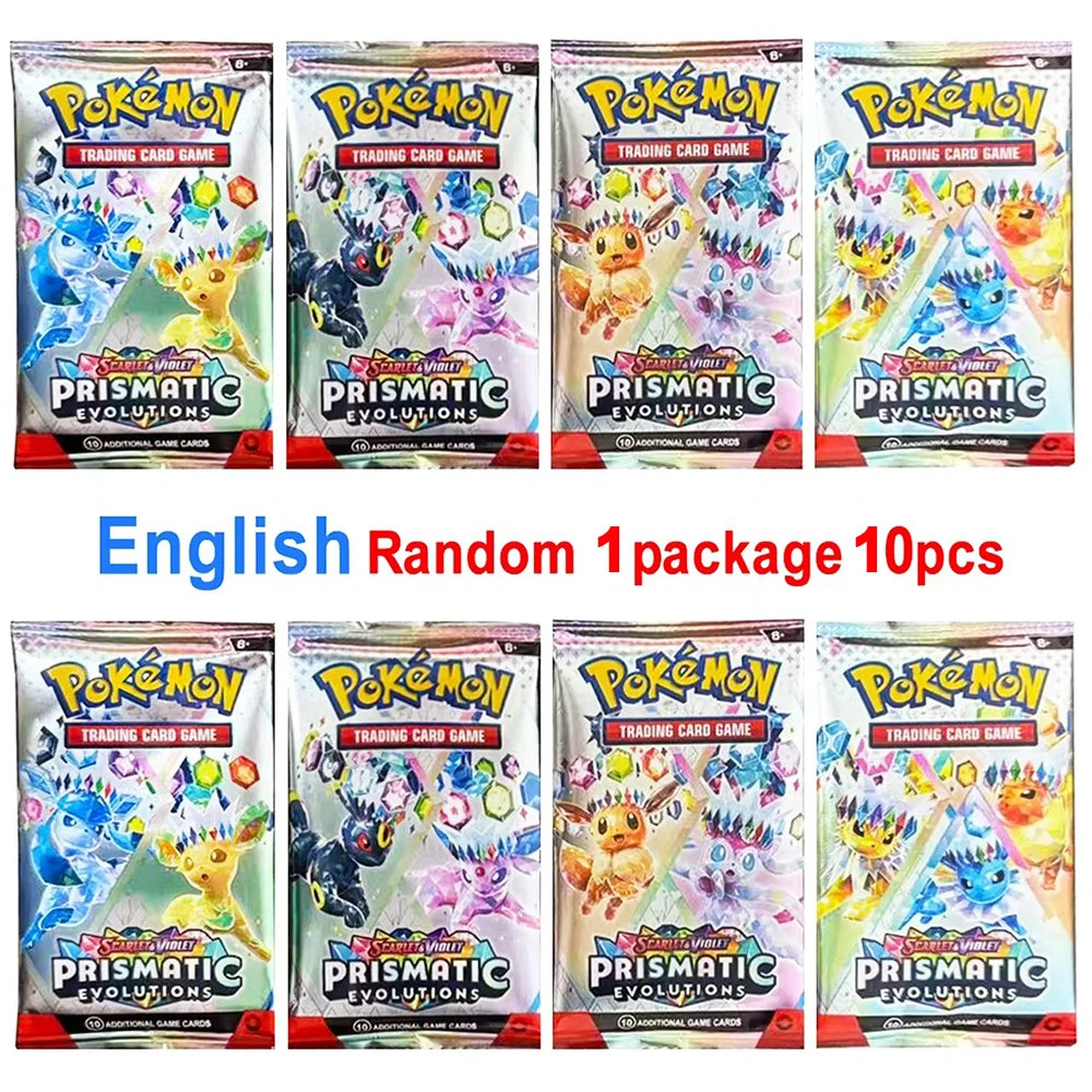 Prismatic Evolutions Pokemon Card Game Cartoon English Booster Battle Transaction Card