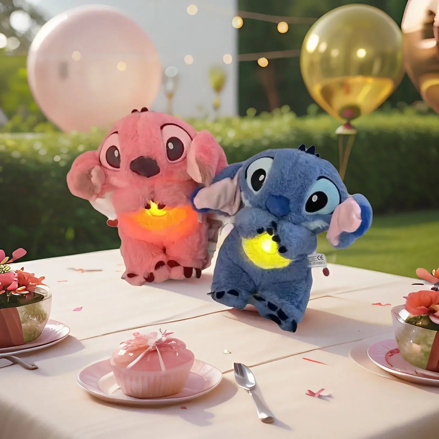 Stitch Anime Plush Doll With Lighting Music Airbag Kawaii Toy Baby