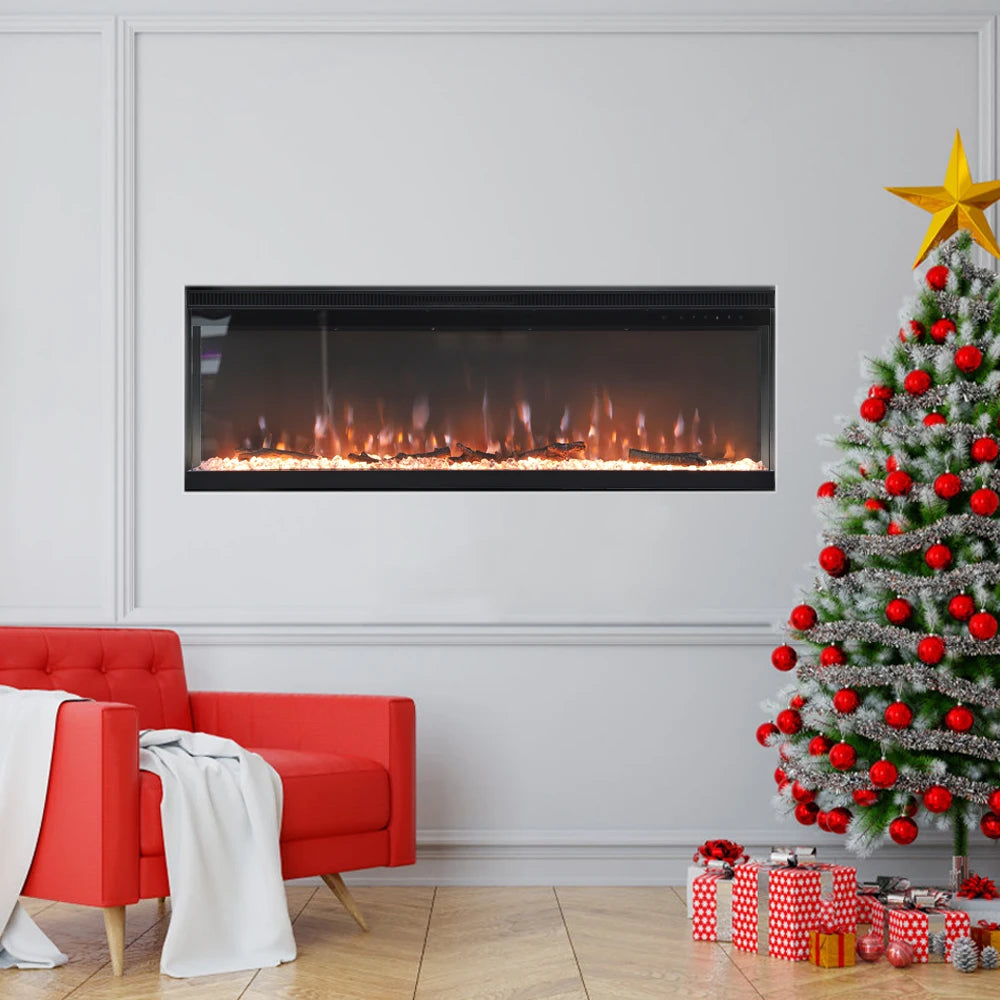 Recessed/Freestanding Electric Fireplace Wall Mounted Home Decoration Multi Size With Remote