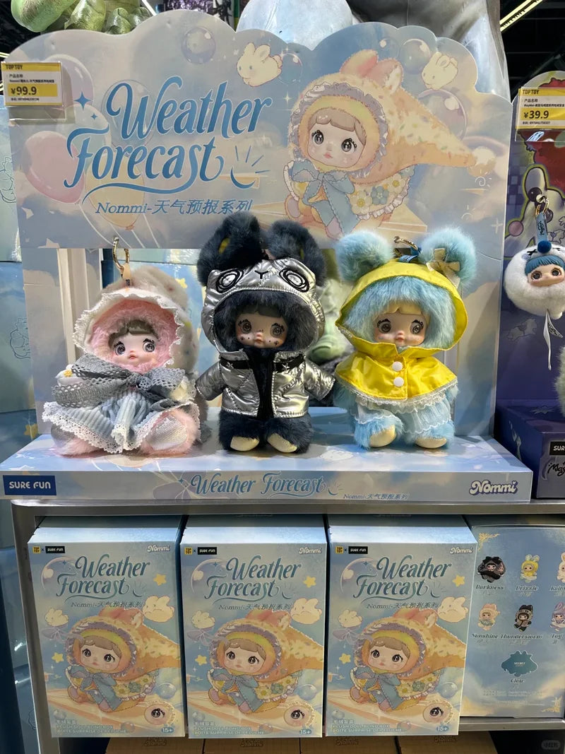 Genuine Nommi V9 Weather Forecast Plush Blind Box Nommi & Amlls Co-Branding Series Blind Box Doll Pendant Baggift