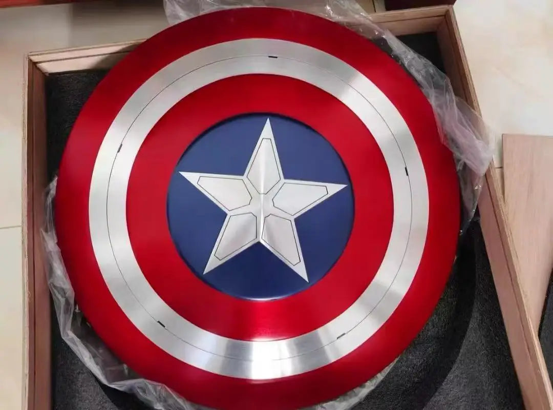 Cattoys Marvel Captain America 1:1 Full-Metal Vibranium Shield Model Shield - Cosplay & Party Prop, Collectible Model