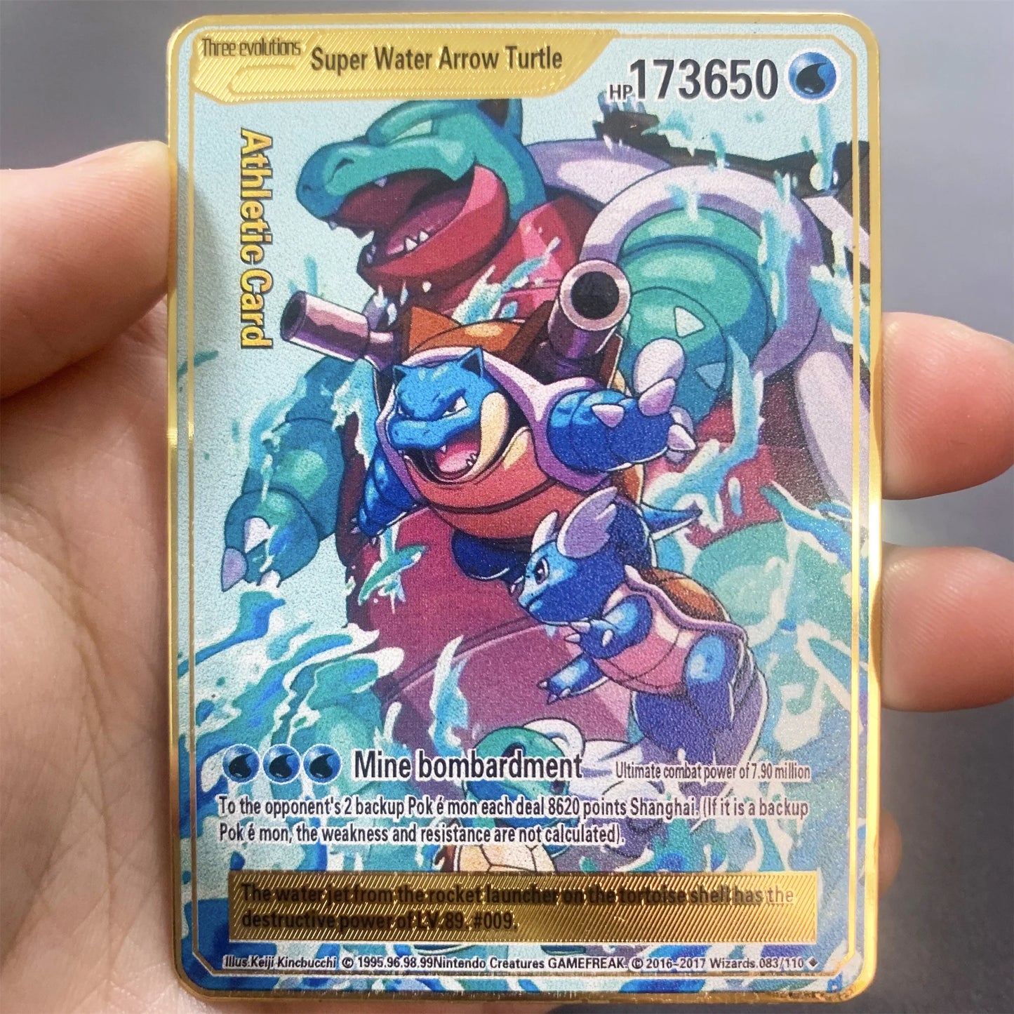 10000 Arceus Vmax DIY Golden Pokemon Metal Cards English in Iron Pokmo Letters Collection Card