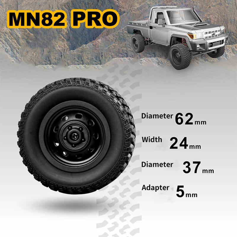 1:12 Full Scale RC CAR MN82 PRO Controllable Headlights 2.4G 4WD Off-Road Car Pick Up Truck Toy for Kids Gifts