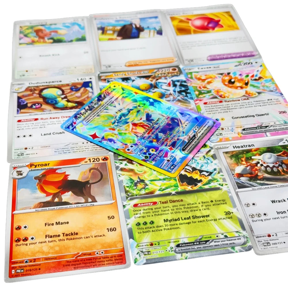 Prismatic Evolutions Pokemon Card Game Cartoon English Booster Battle Transaction Card