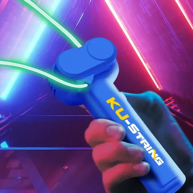 Light Toy String Glow In The Dark String Rope Launcher Luminous Portable Handheld String Stress Relief Toys For Kids
