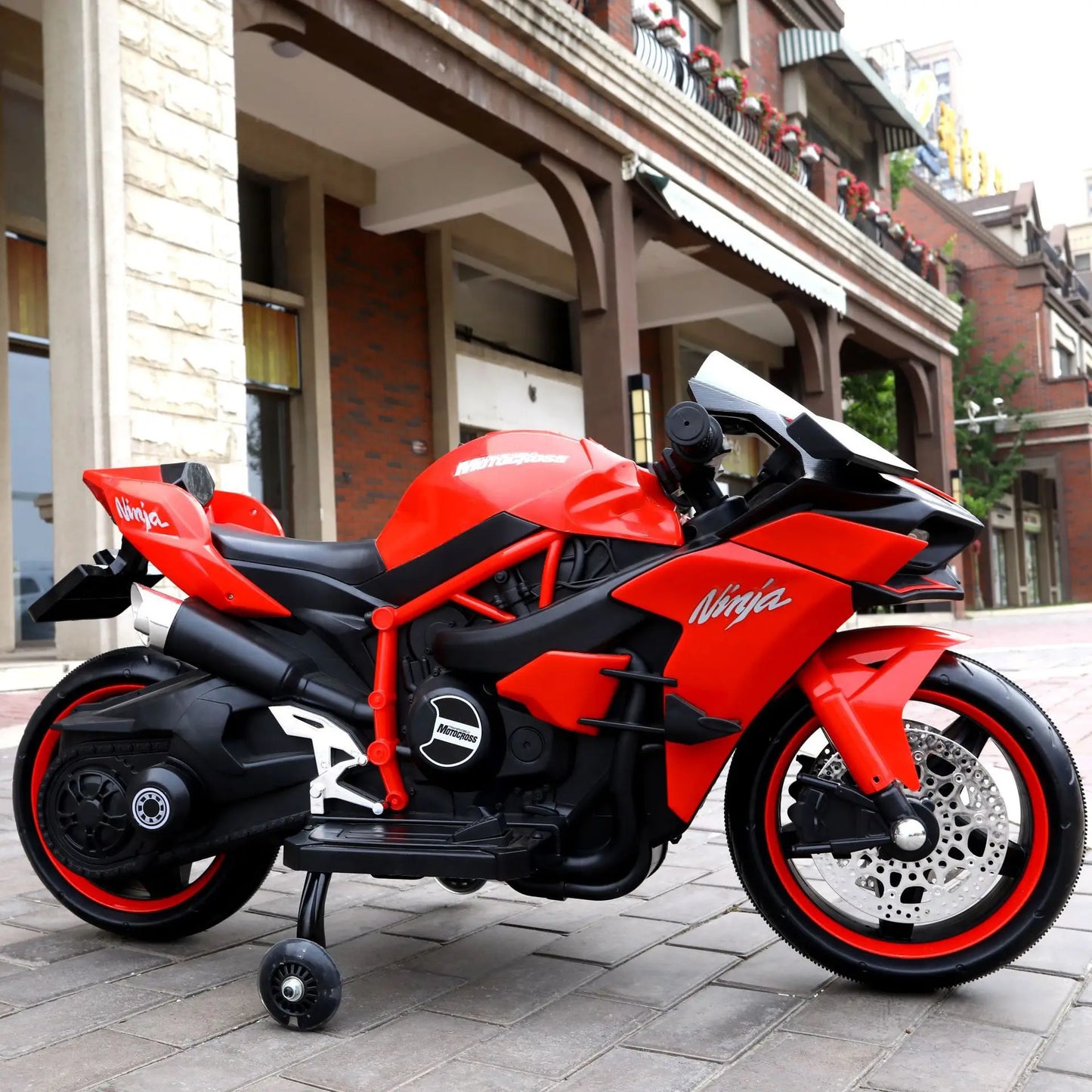 1.1M Long Children Electric Two Wheeled Rechargeable Drive Motorcycle For 3-9 Years Kids Ride On