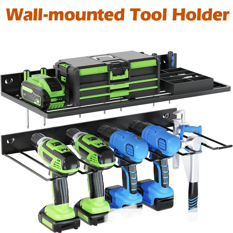 3-Layer Power Tool Organizer Wall Tool Shelf Cabinet Electric Drill Tool Trolley Storage for Garage Workshop