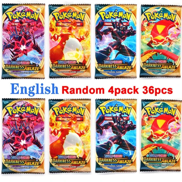 4 Pack Pokemon Cards 151 Team up Sun & Moon Thunder English Trading Card Collectible
