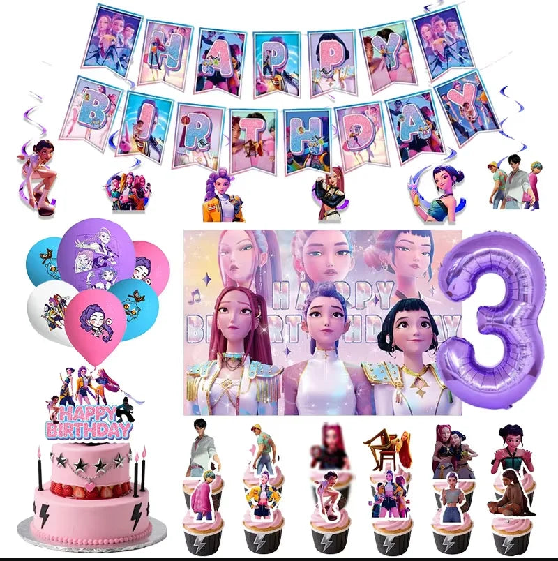 Kpop Demon Hunter Birthday Gift Bag Paper Box Party Favors Goodie Filler Candy Box Storage Party Supplies