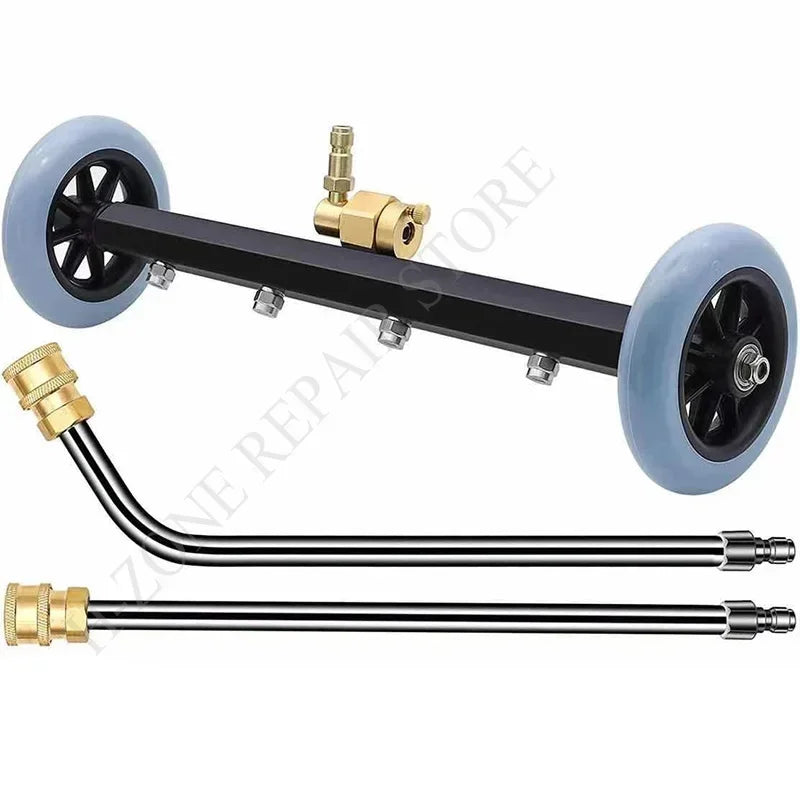 5000PSI car chassis high pressure washer 16 inch electric car locomotive bottom water broom with 2 extension rods