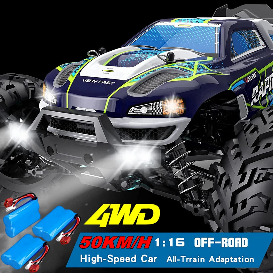 4WD 1:16 80KM/H Super Brushless 50KM/H Brushed RC Car 4x4 Off Road High Speed Drift Racing Truck Toy Kids Adults