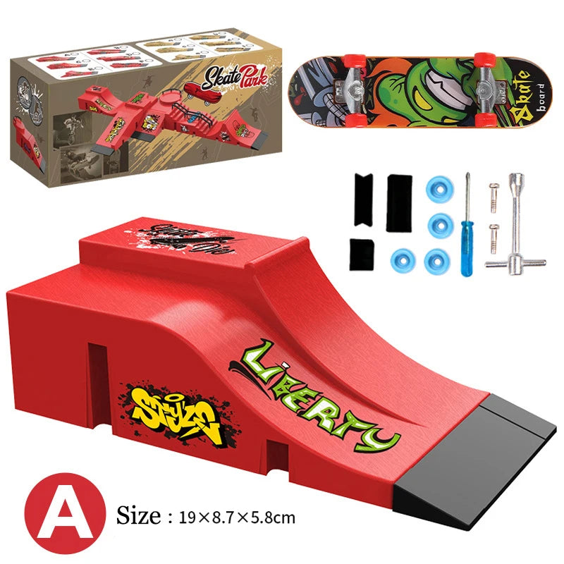 Children Finger Sports Toys Finger Skateboard Game Park Site Set Gift Toys