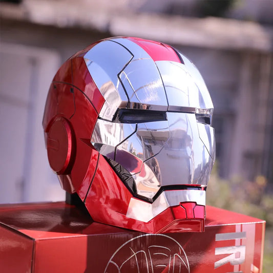 Iron Man Helmet Mk5 Electric Voice Activated Control Wearable Mask 1:1 Automatic Opening Closing Model Figure Adult Toy Gift