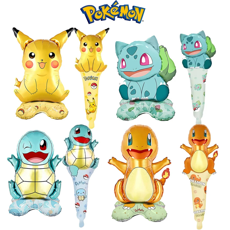 Pikachu Birthday Party Supplies Pokemon Decorations Favor Gifts - Foil Balloons Disposable Stickers Bracel Banner for Fan Events