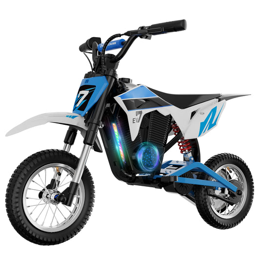 Children's Electric Dirt Bike EVERCROSS PLUS EV12M Pro - 300W, 25 km/h, 15 km Range, Bluetooth & LED, 12'' Tires