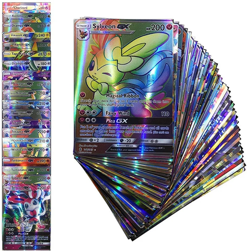 20Pcs English Pokemon Cards GX Tag Team Vmax EX Mega Shining Game Battle Trading Collection Cards