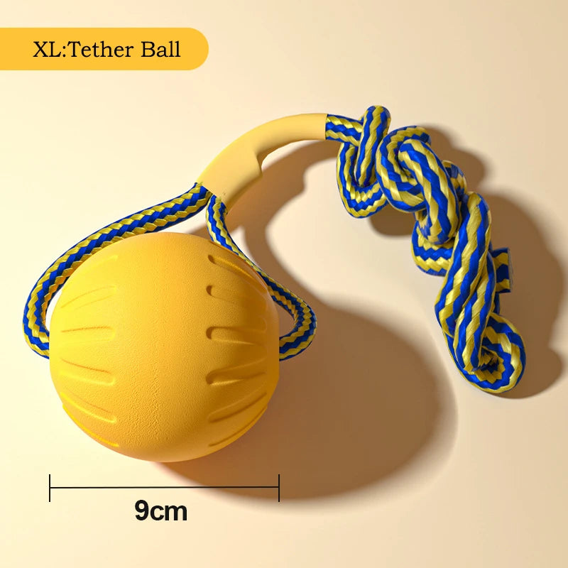 EVA Durable Dog Toys 4 Pack  Flying Disc + Ball + Tug Rope for Puppy&Adult Dogs  Chew-Proof
