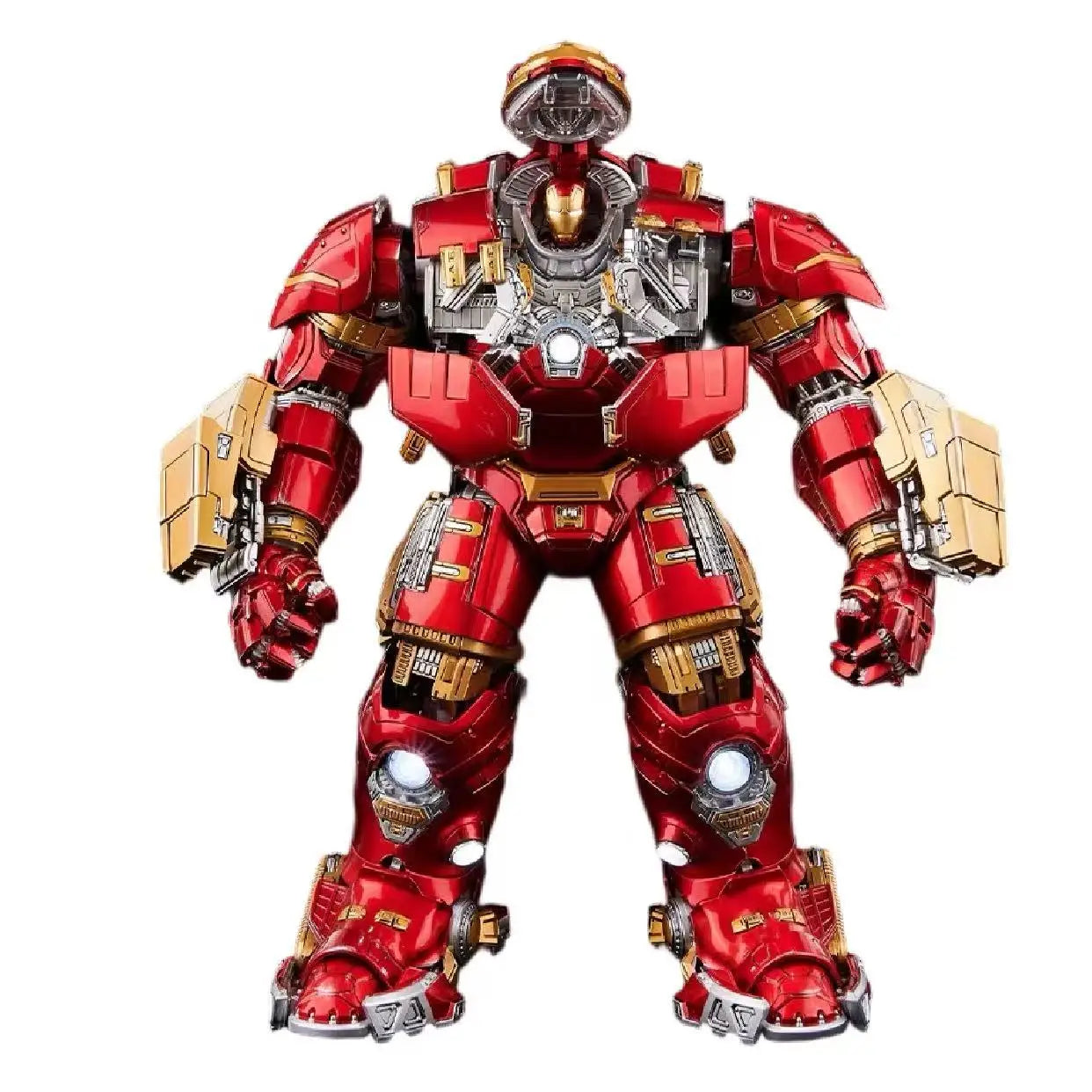 Comicave Iron Man MK44 Hulk Buster, Alloy Material, 29cm in Height, LED Articulated Figure, Collectible Model