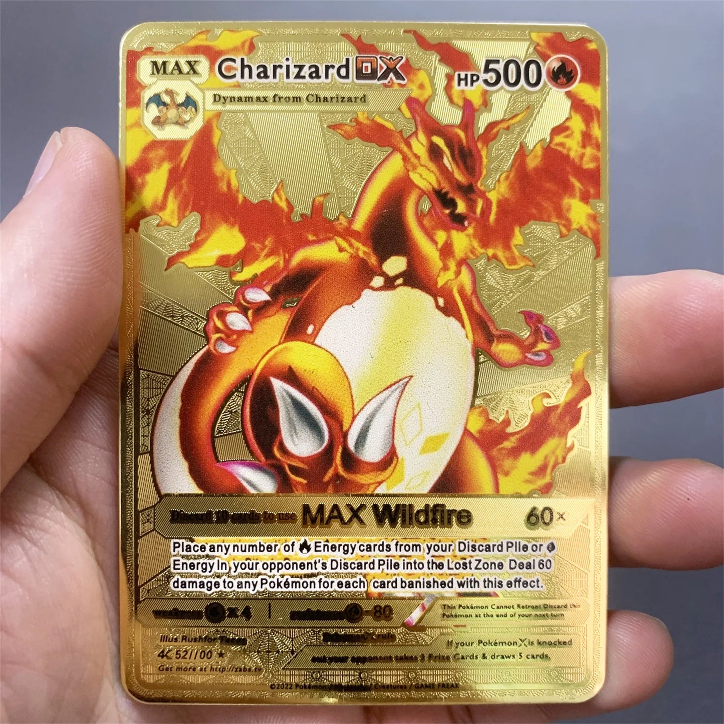 10000 Arceus Vmax DIY Golden Pokemon Metal Cards English in Iron Pokmo Letters Collection Card
