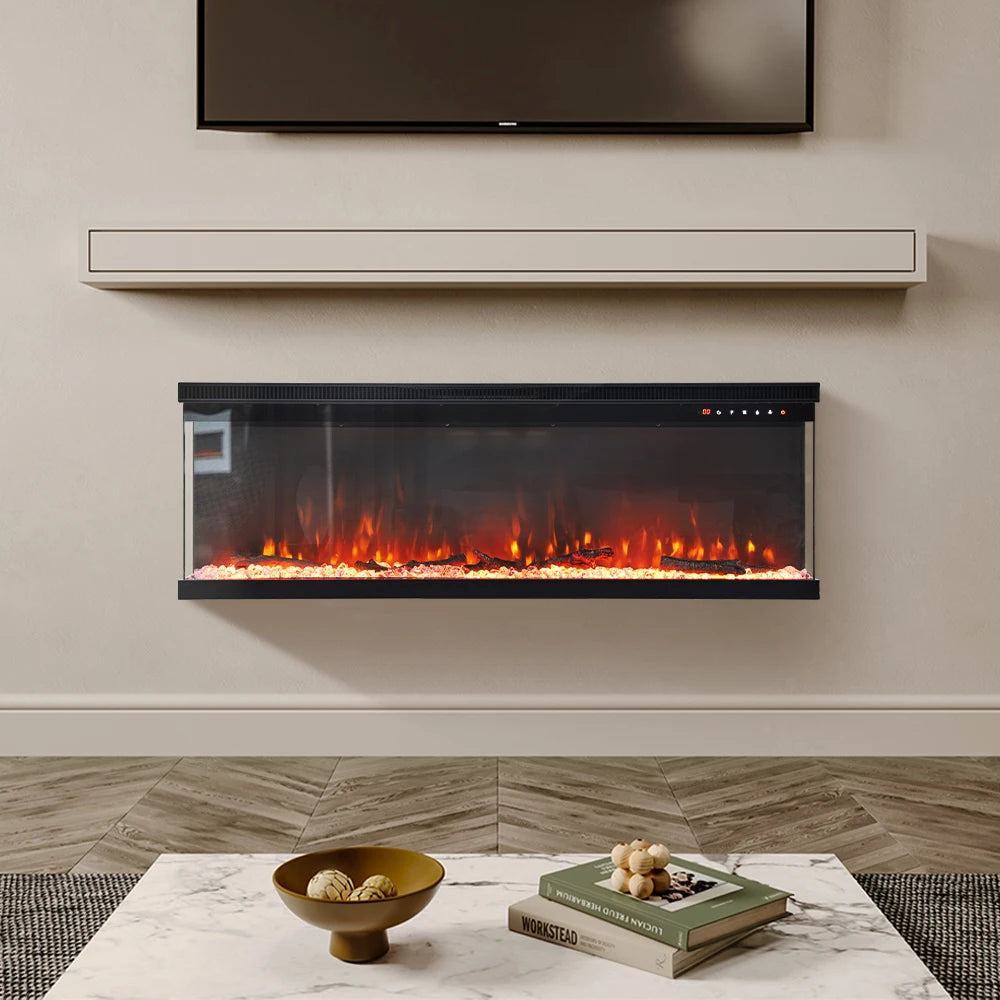 Recessed/Freestanding Electric Fireplace Wall Mounted Home Decoration Multi Size With Remote