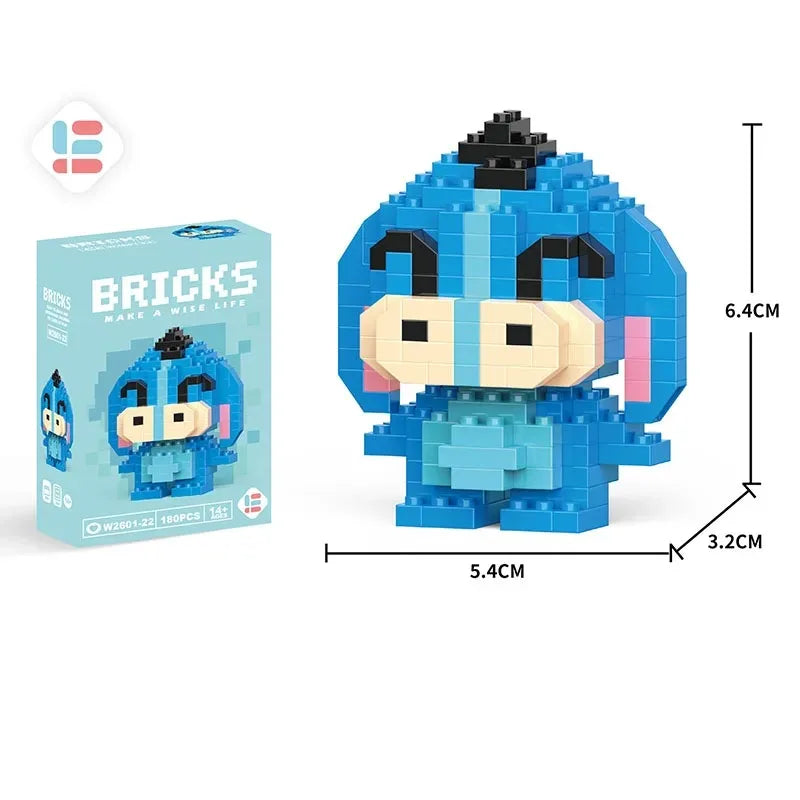 Disney LiLo Stitch Toys Building Blocks Pokeman Pikechu lega Anime Cartoon Character Model