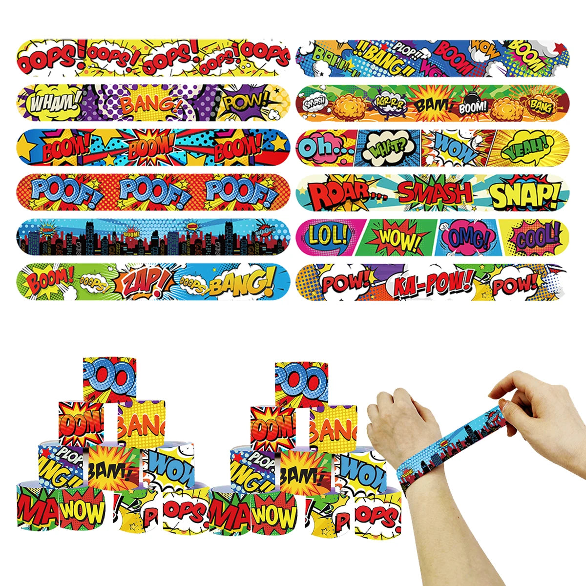 Disney Spiderman Party Kids Favor Toys includes Slap Bracelets Tattoo Stickers Blowouts Gifts Bags Set for Party Decorations