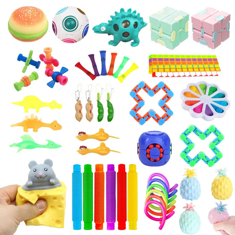 Random Mystery Fidget Toys Bag Pack for Kids Sensory Toys Stress Reliver