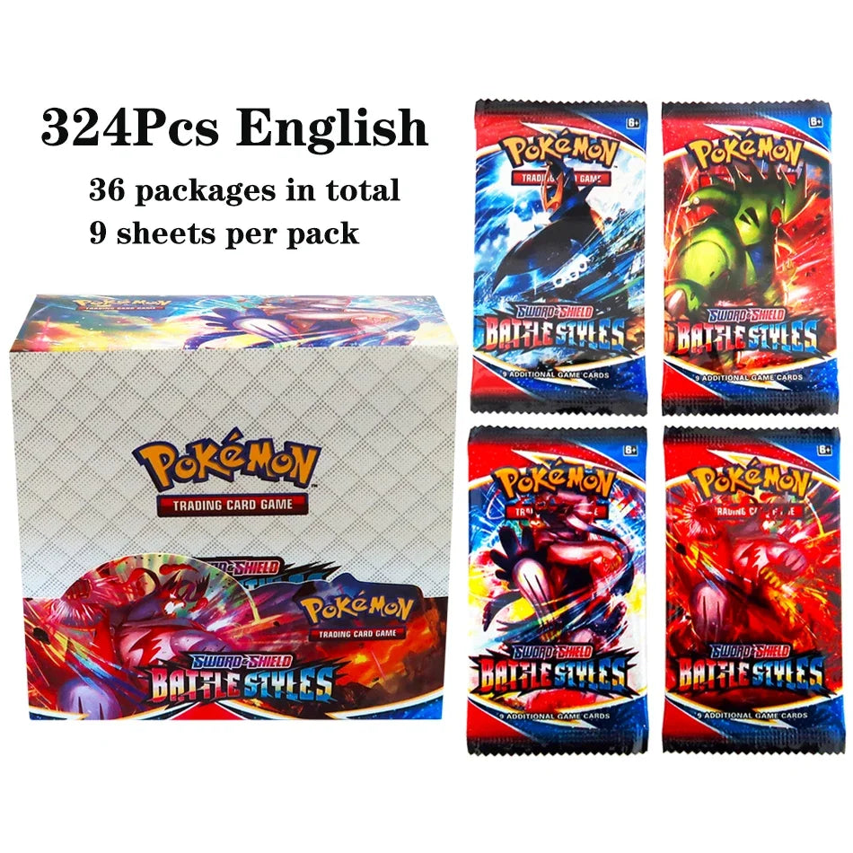 324pcs Pokemon TCG: Sword & Shield-Fusion Strike Booster Display Box (36 Packs) Board Game Card DESTINED RIVALS Stellar Crown