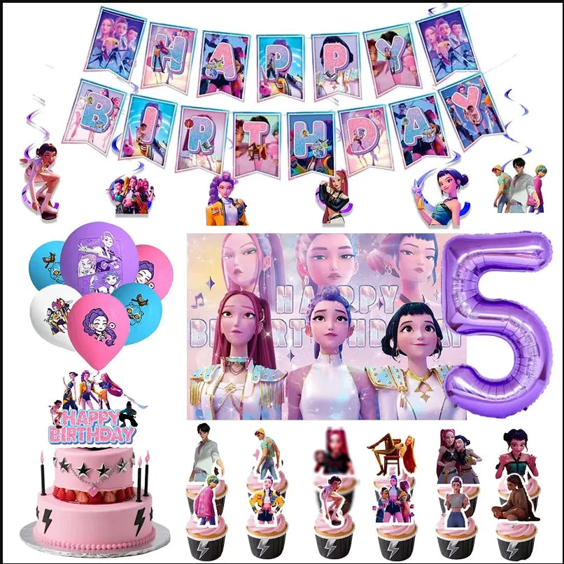 Kpop Demon Hunter Birthday Gift Bag Paper Box Party Favors Goodie Filler Candy Box Storage Party Supplies