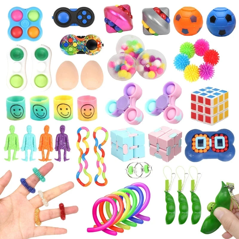 Random Mystery Fidget Toys Bag Pack for Kids Sensory Toys Stress Reliver