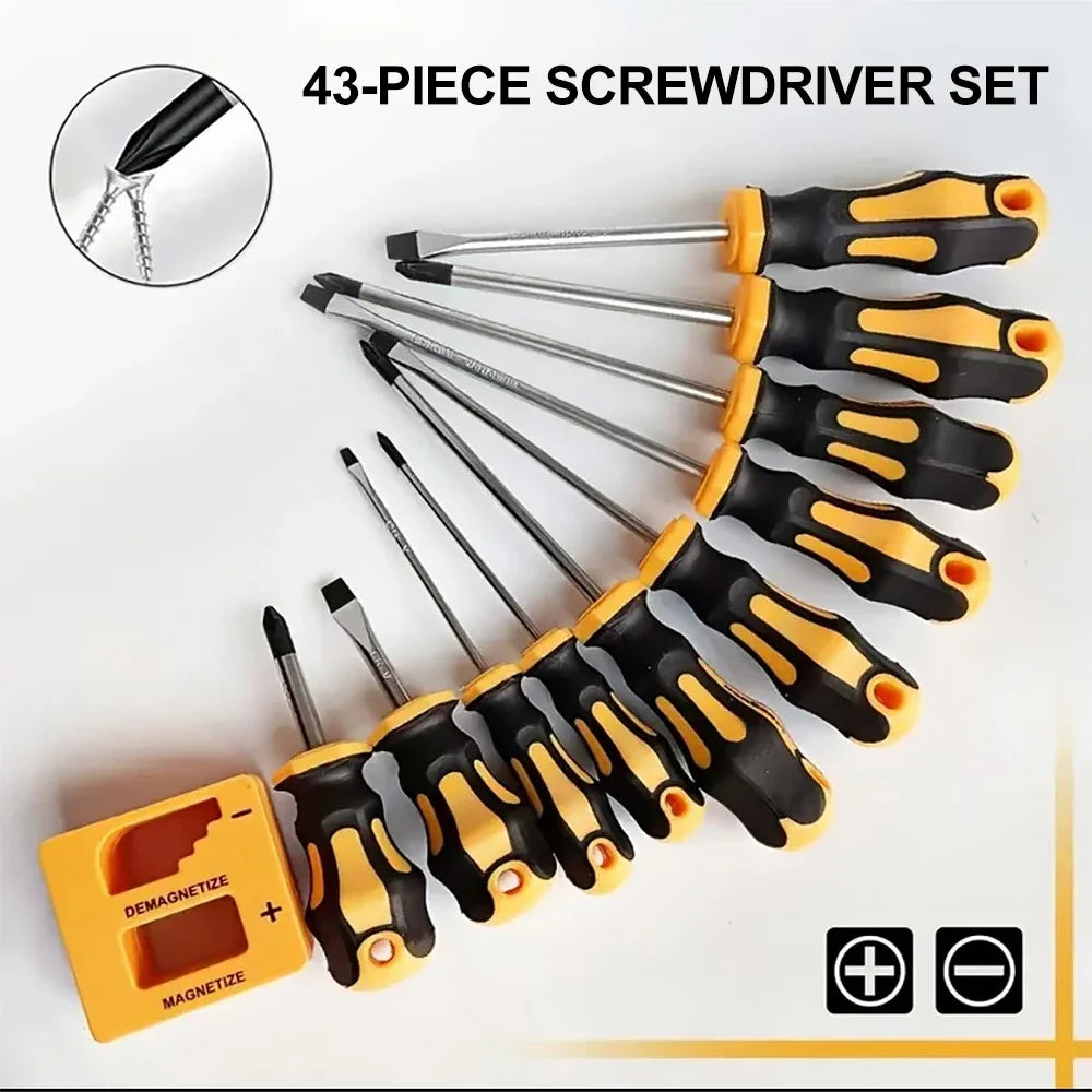 Magnetic Screwdriver Set 43 Piece Precision Phillips Screwdriver Screwdriver bits With Sturdy Tool Box Repair Hand Tools